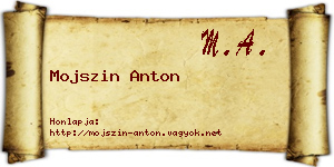 Mojszin Anton névjegykártya